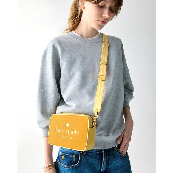 New Kate Spade Oh Snap Colorblock Mini Camera Bag Squash Blossom Multi - Picture 3 of 4